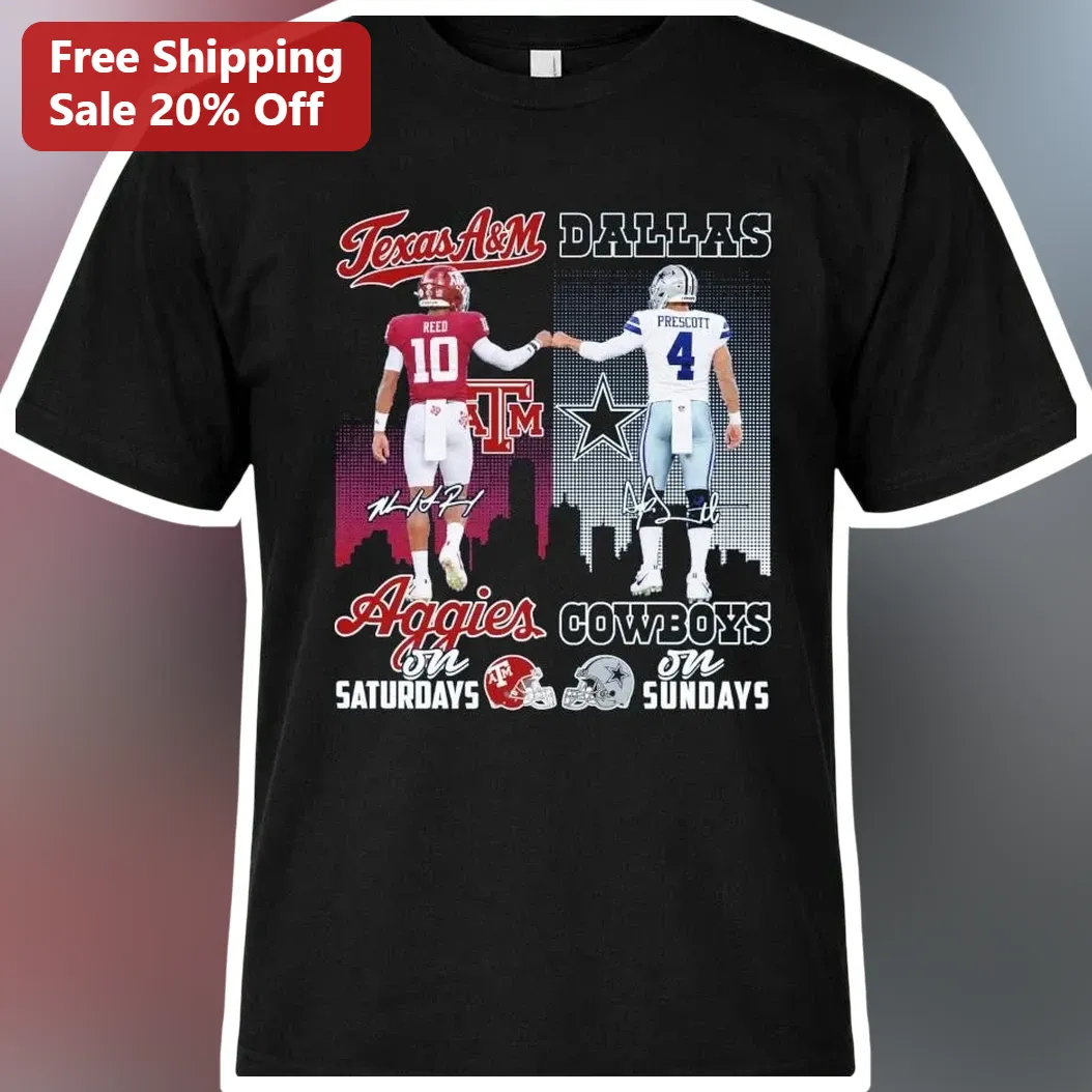 Texas A&M Dallas Aggies On Saturdays Cowboys On Sundays Tee