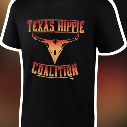 Texas Hippie Coalition Tee Vintage Longhorn Skull Southern Rock Band Merch T-Shirt
