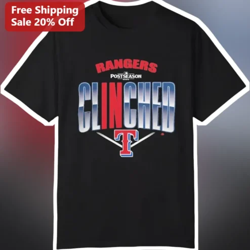 Texas Rangers Postseason Clinched Tee Baseball Fan Gift