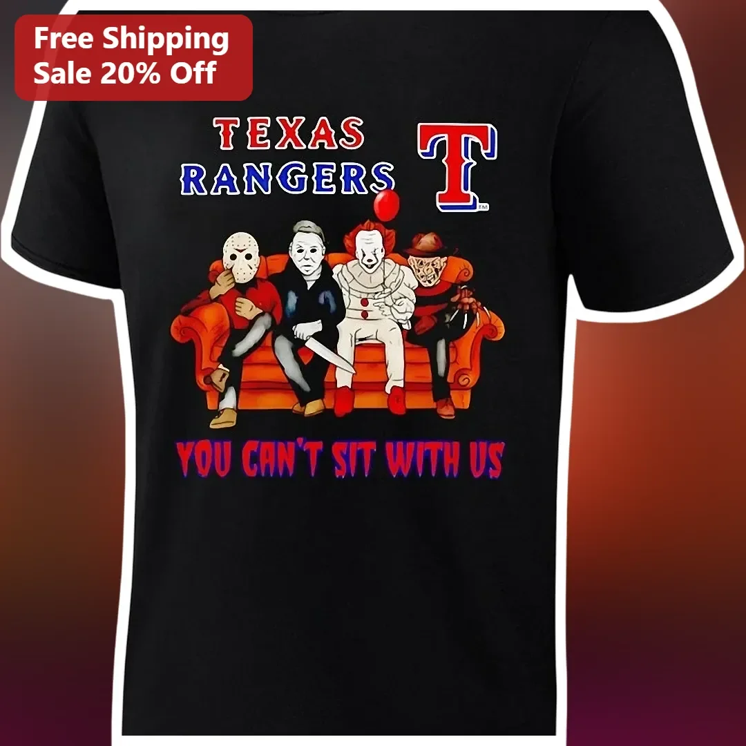 Texas Rangers You Can't Sit With Us Horror Villains Graphic Tee