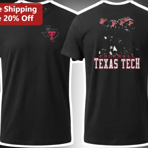 Texas Tech Football Vintage Distressed Double T Logo Graphic Tee