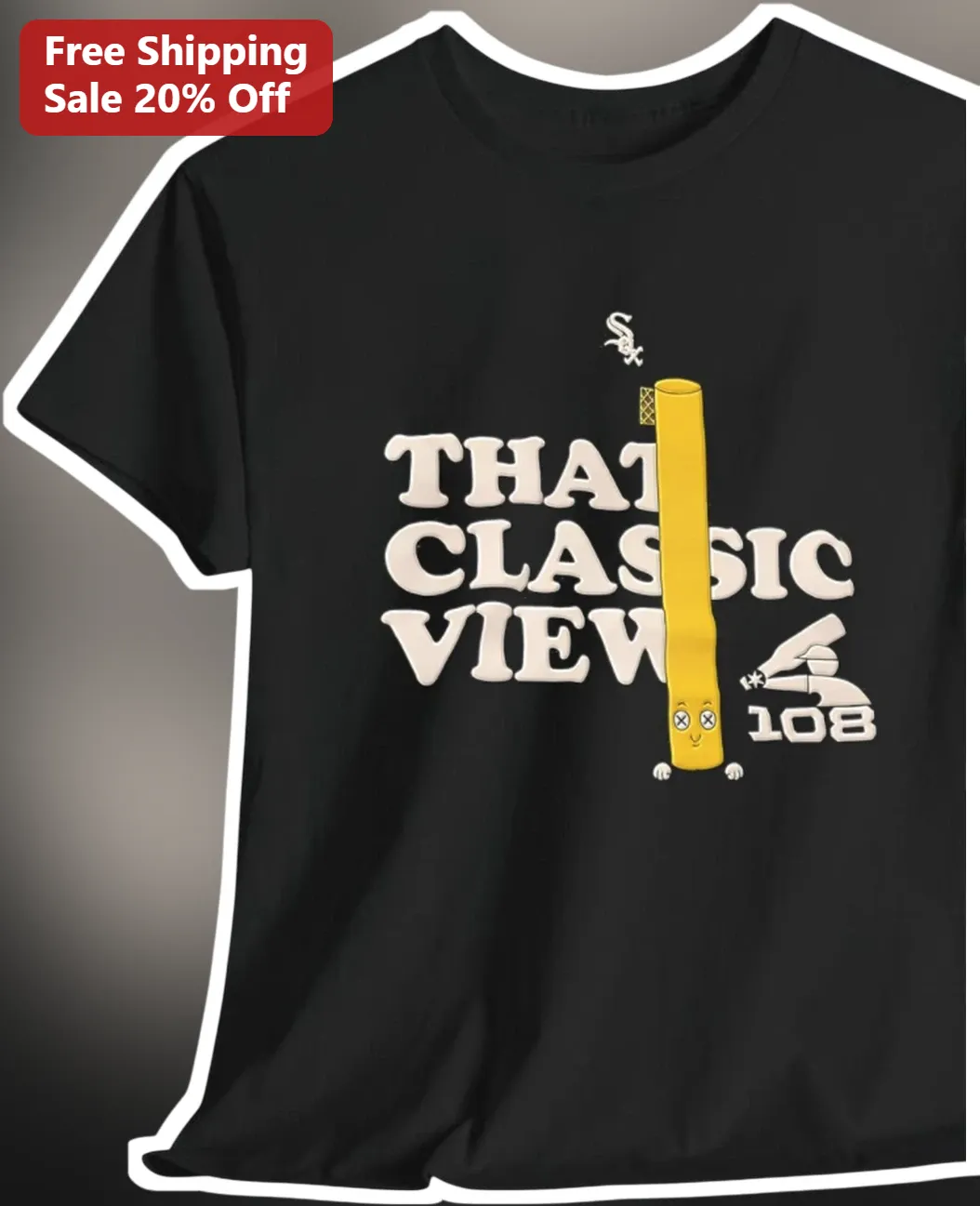 That Classic View Chicago White Sox Foul Pole Graphic Tee Baseball Fan Gift