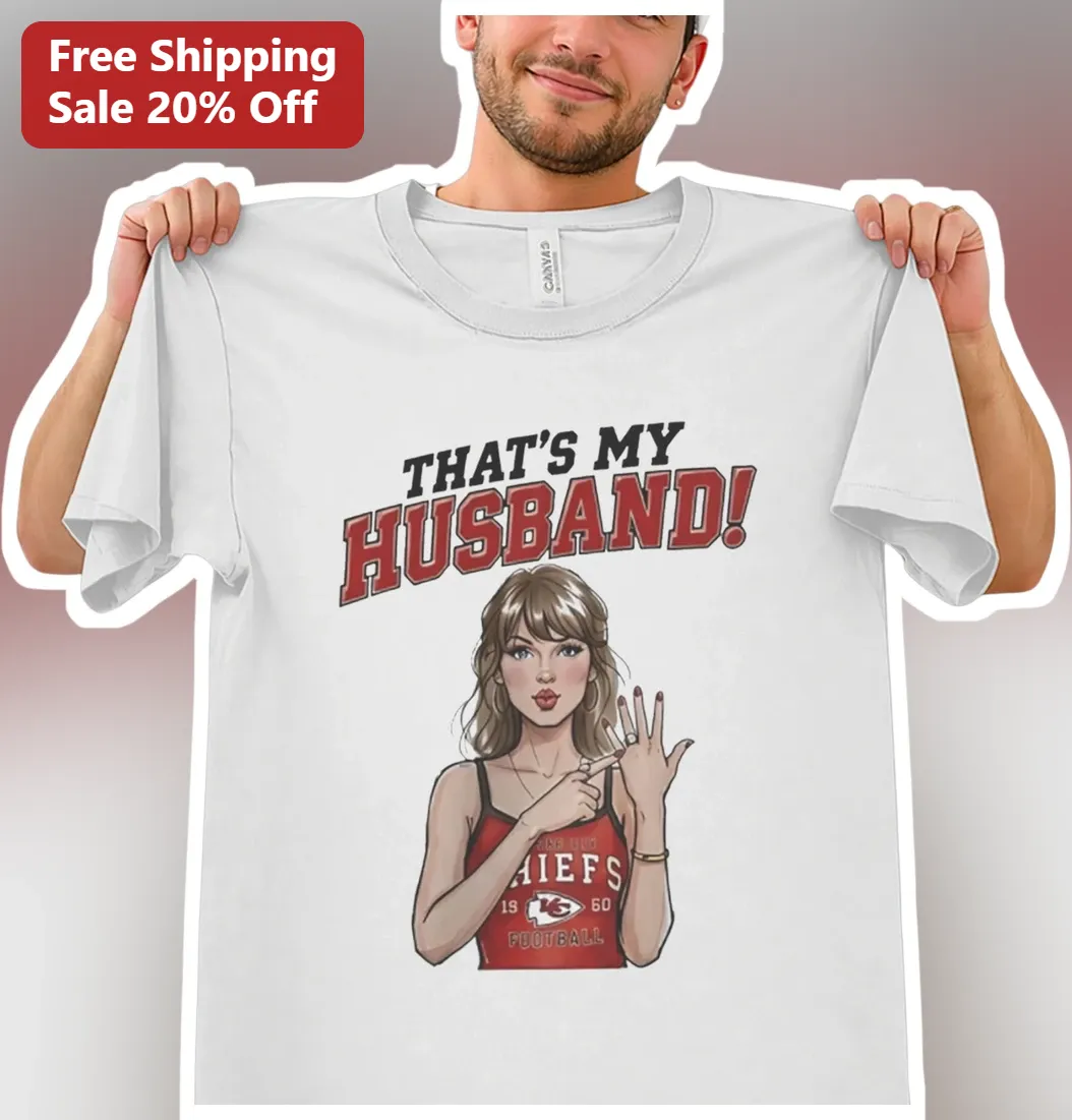 That's My Husband! Taylor Swift Travis Kelce Graphic Tee Funny Wife Gift