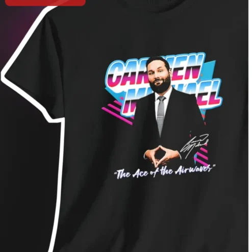 The Ace of the Airwaves Retro Synthwave Radio Host Tee for DJs and Podcasters