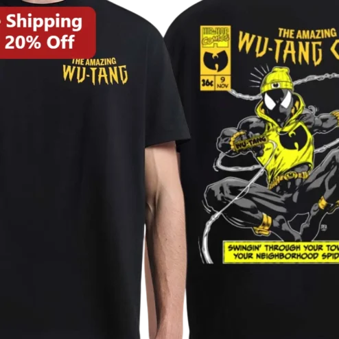 The Amazing Wu-Tang Clan Tee Swinging Through Your Town Like Neighborhood Spiderman Hip Hop Graphic Shirt
