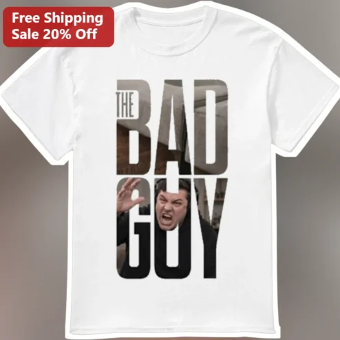 The Bad Guy Graphic Tee Bold Typography Pop Culture Music Fan Shirt