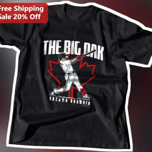 The Big Dak Baseball Swing Canada Maple Leaf Graphic Tee
