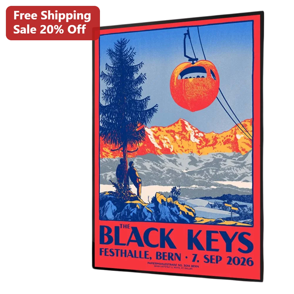 The Black Keys Festhalle Bern Poster Vintage Concert Gig Art