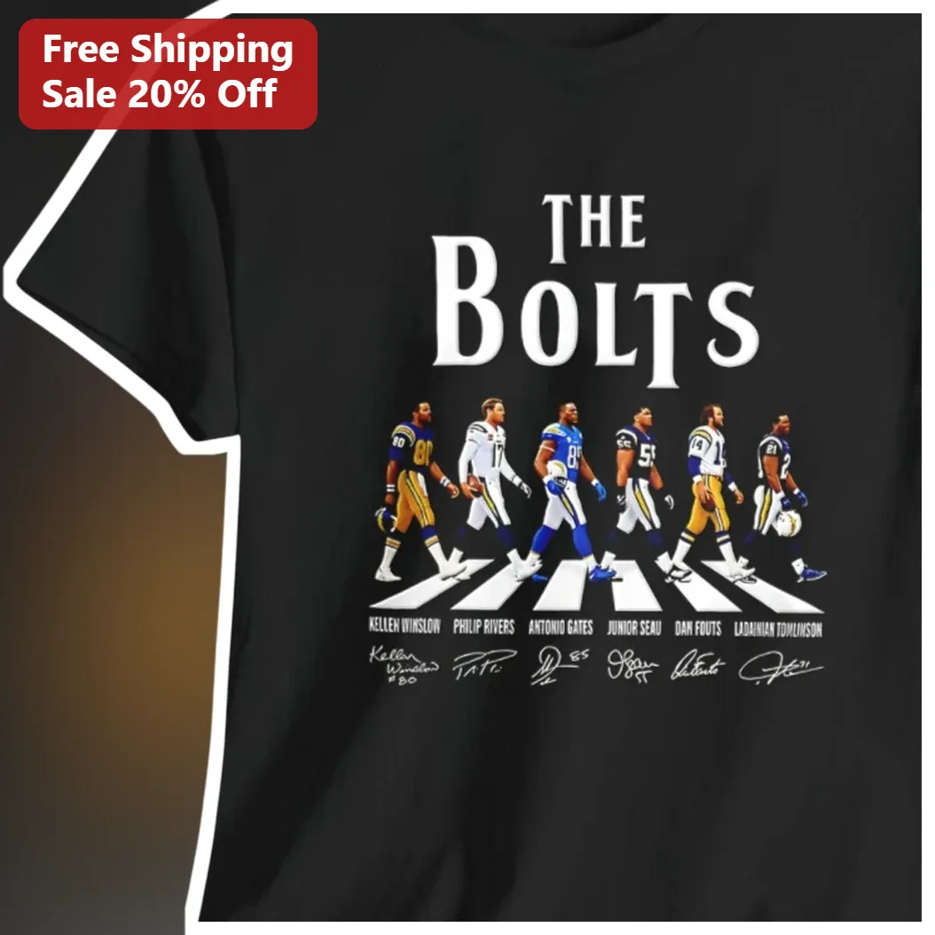 THE BOLTS Tee San Diego Chargers Legends Abbey Road Parody NFL Football Gift for Men