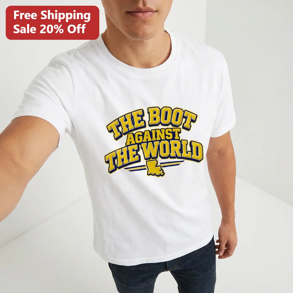The Boot Against The World Tee Louisiana State Pride Varsity Shirt Gift for Men Women Fans