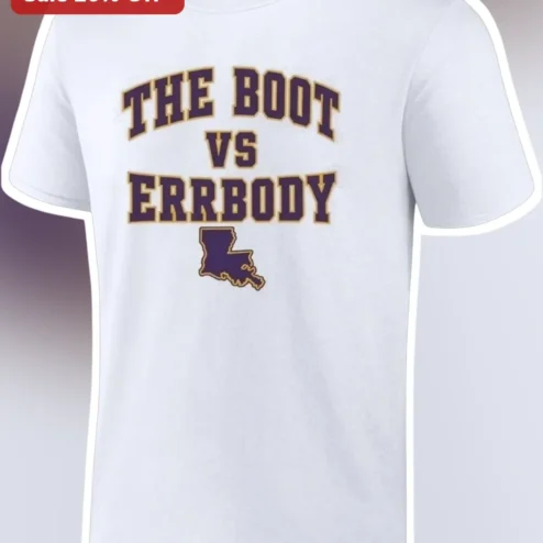 The Boot vs Errbody Tee Louisiana State Outline LSU Tigers Fan Gift