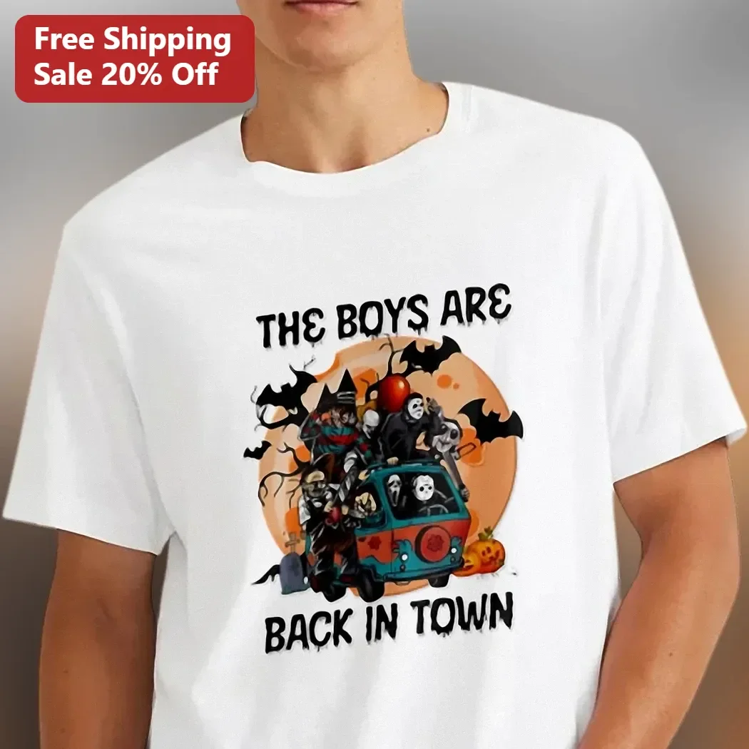 The Boys Are Back In Town Horror Villains Graphic Tee