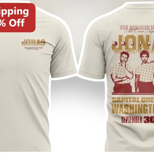 The Burning Up Tour All Over Again Jonas Brothers Vintage Graphic Tee