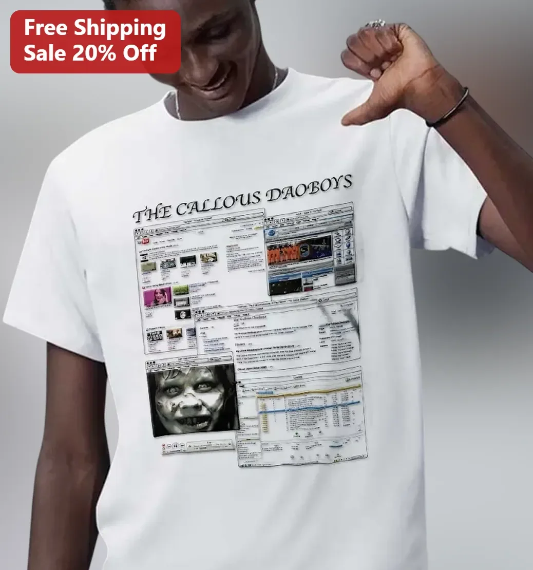 The Callous Daoboys Y2K Glitchcore Browser Collage Graphic Tee