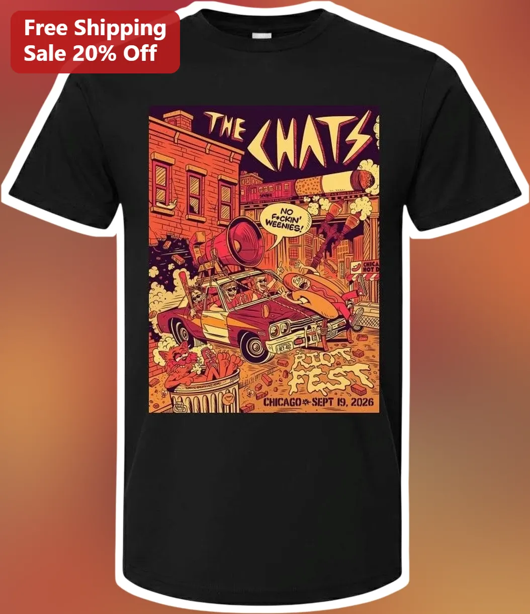 The Chats Riot Fest Tee Graphic T-Shirt for Men Women Festival Merch