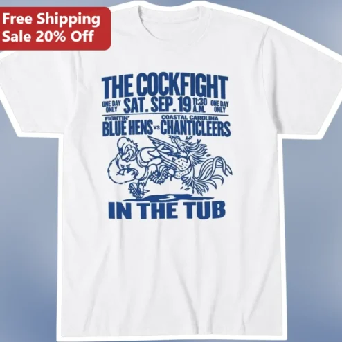 The Cockfight In The Tub Tee Dumb And Dumber Quote Vintage Rooster Fight Graphic Shirt