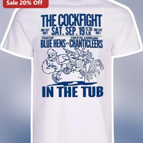 The Cockfight in the Tub Vintage Rooster Boxing Graphic Tee