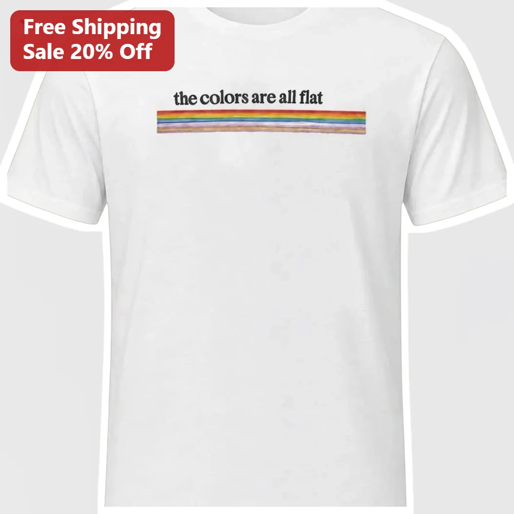 The Colors Are All Flat Minimalist Rainbow Pride Graphic Tee