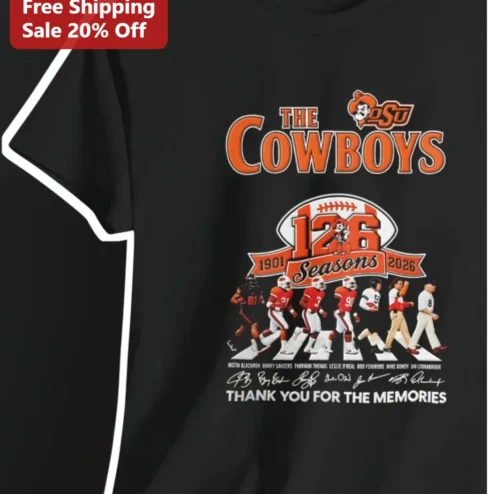 The Cowboys Tee Oklahoma State Football Seasons Vintage Commemorative Graphic Shirt for Fans