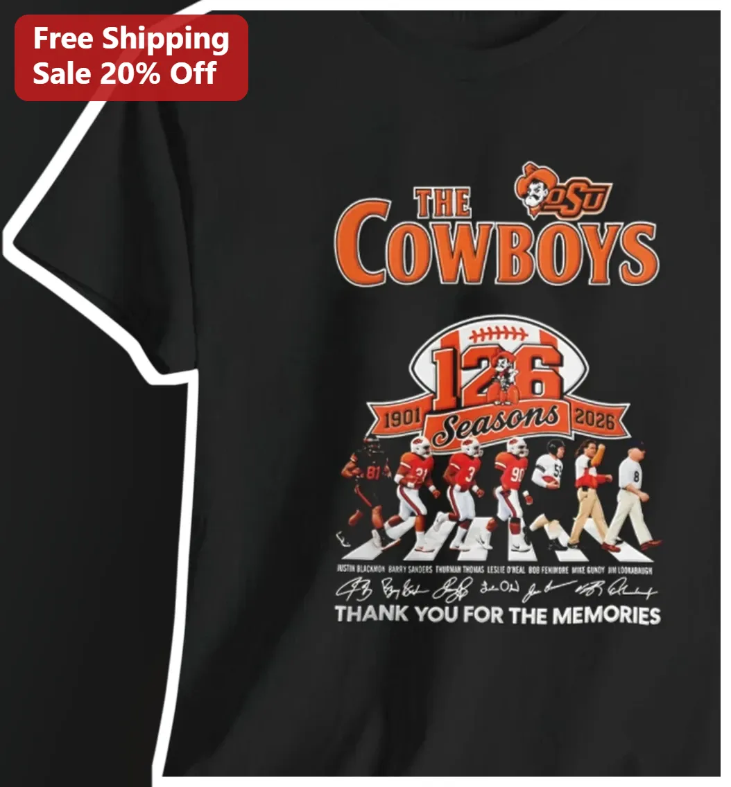 The Cowboys Tee Oklahoma State Football Seasons Vintage Commemorative Graphic Shirt for Fans