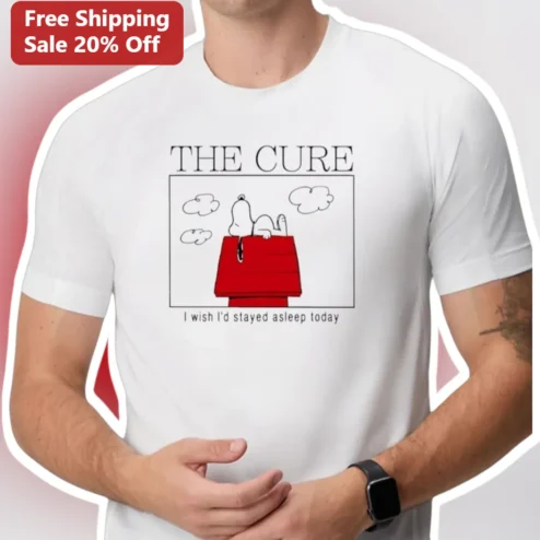 The Cure Vintage Snoopy Graphic Tee Retro Band Merch Shirt