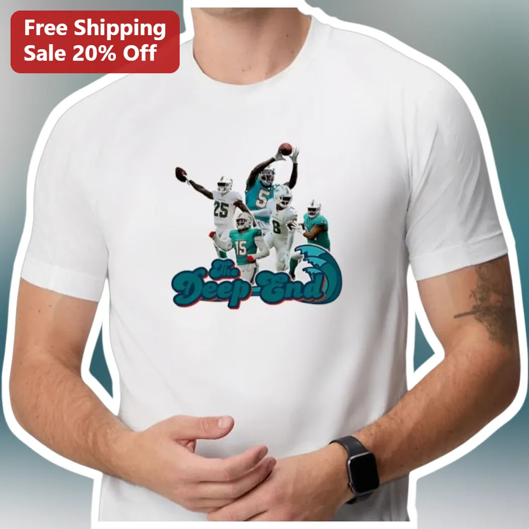 The Deep End Tee Miami Dolphins Football Fan Graphic Shirt