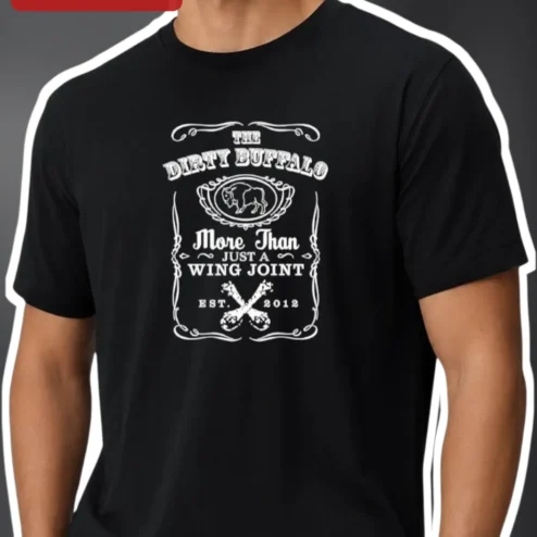 The Dirty Buffalo More Than Just A Wing Joint Est. 2012 Vintage Logo Graphic Tee