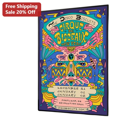 The Disco Biscuits Cirque De Bisceaux Poster Psychedelic Jam Band Concert Art Print