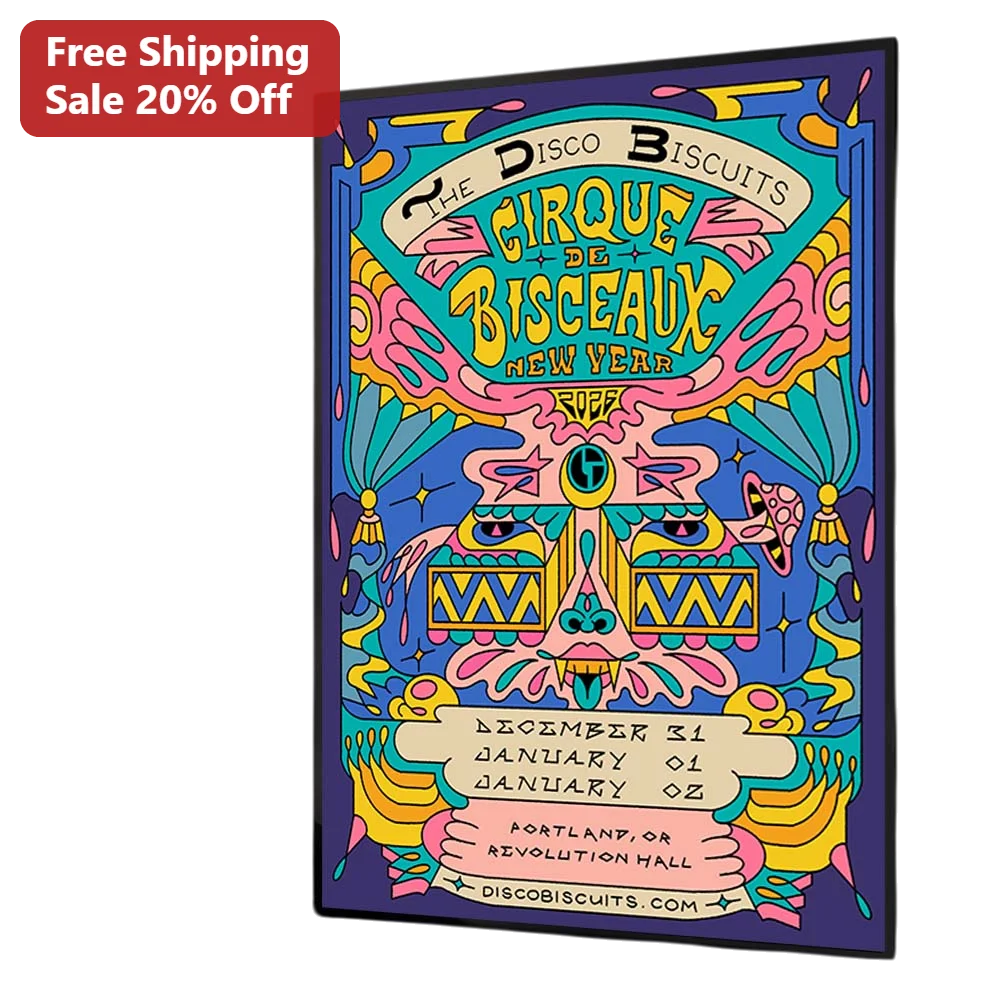 The Disco Biscuits Cirque De Bisceaux Poster Psychedelic Jam Band Concert Art Print