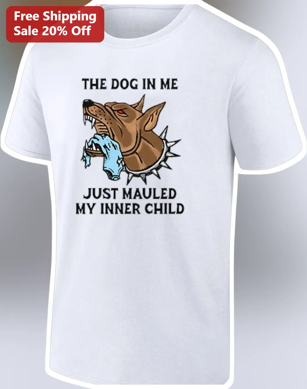 The Dog In Me Just Mauld My Inner Child Funny Dog Mom Graphic Tee