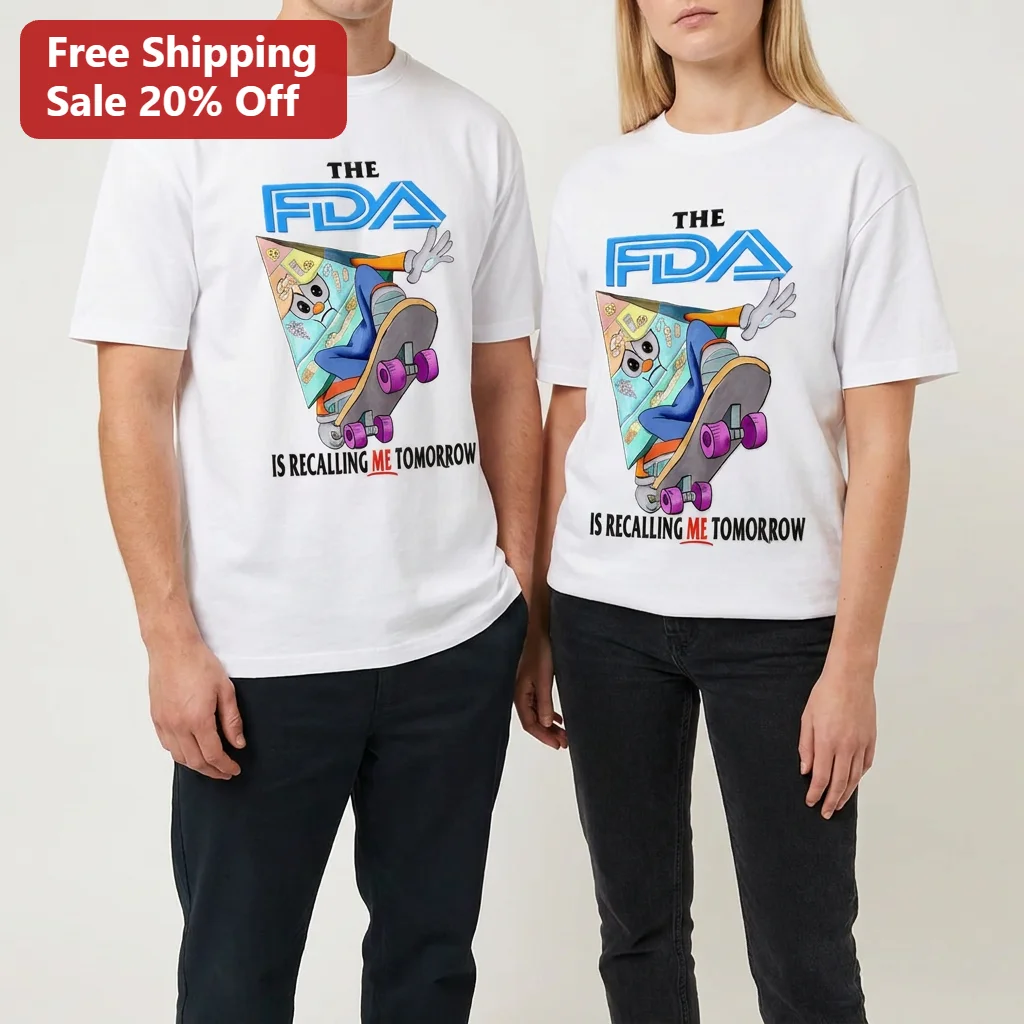 The FDA Is Recalling Me Tomorrow Funny Pizza Skater Tee, Food Humor Graphic Shirt Gift for Men Women