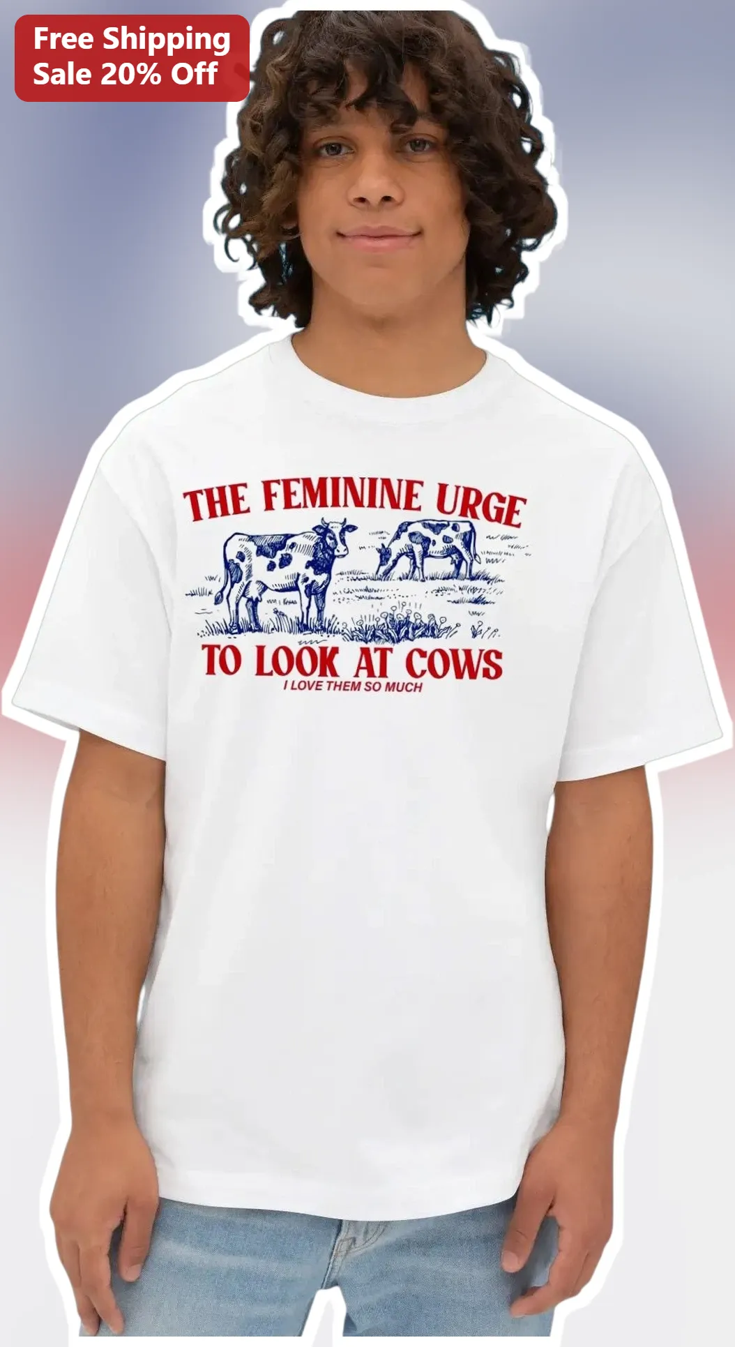 The Feminine Urge To Look At Cows Graphic Tee Funny Cow Lover Gift For Women