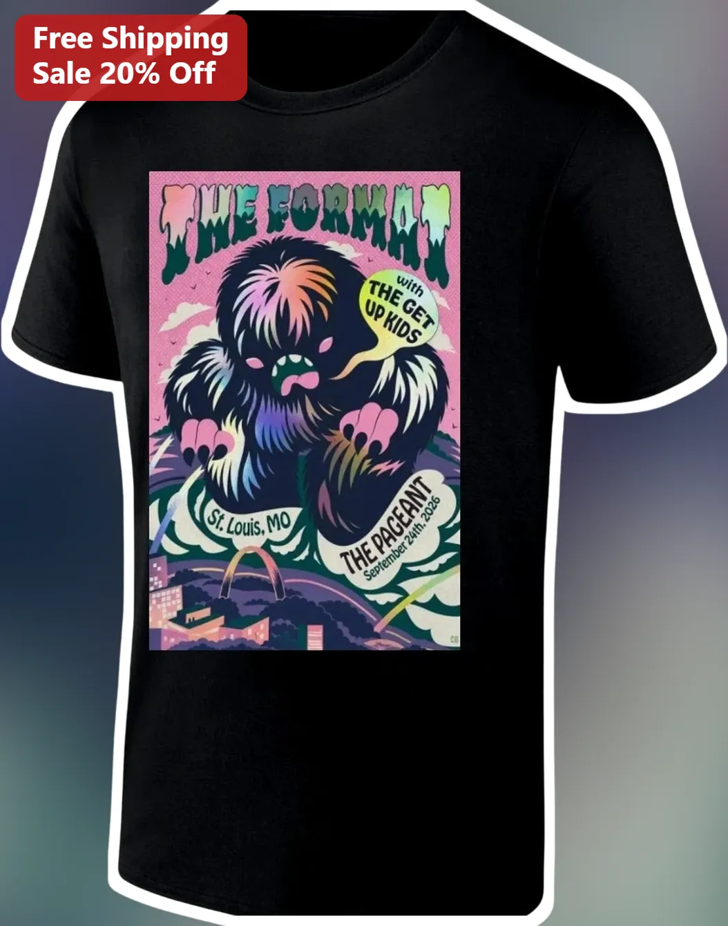 The Format Band Graphic Tee with The Get Up Kids Indie Rock Merch