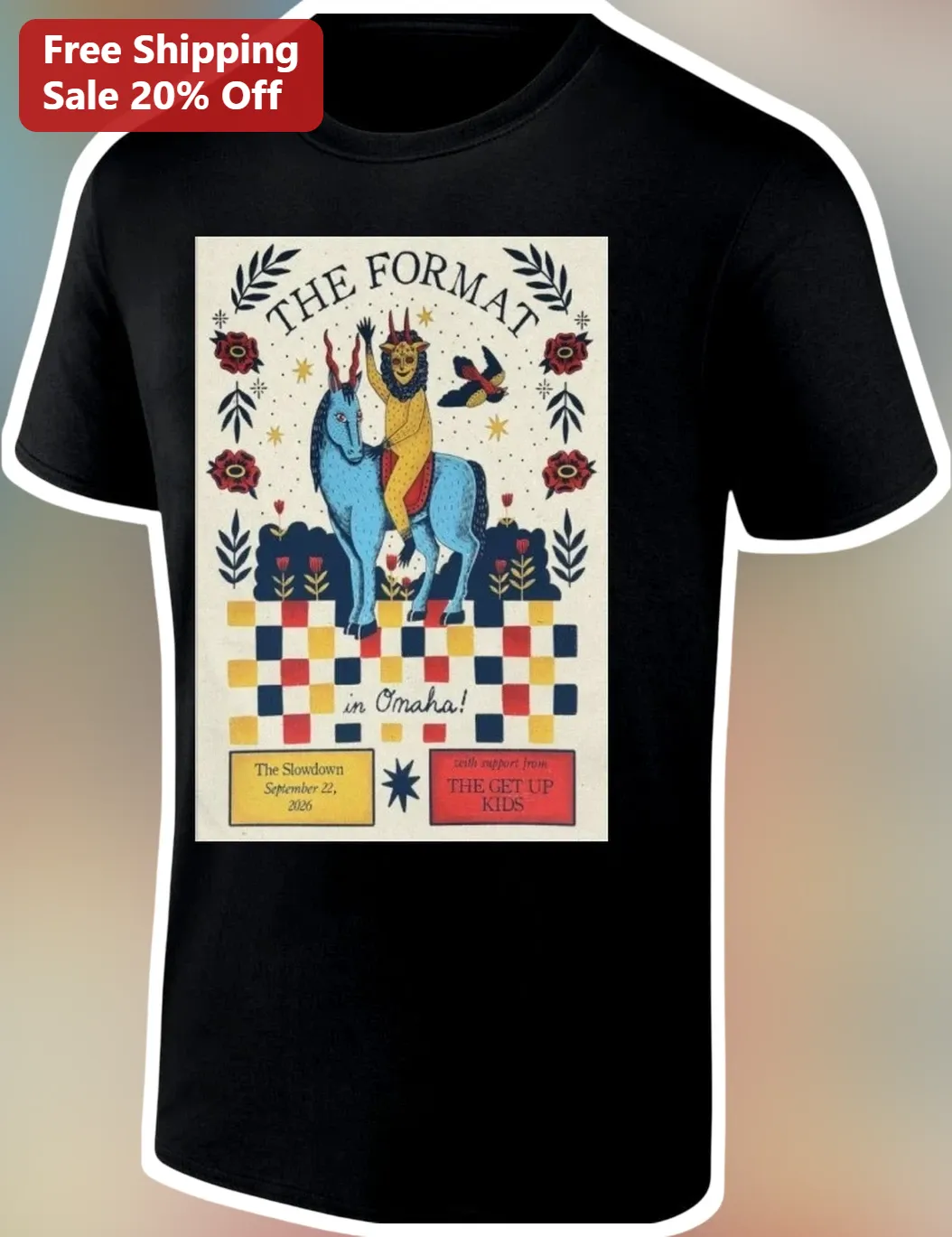 The Format Band Vintage Psychedelic Concert Poster Graphic Tee