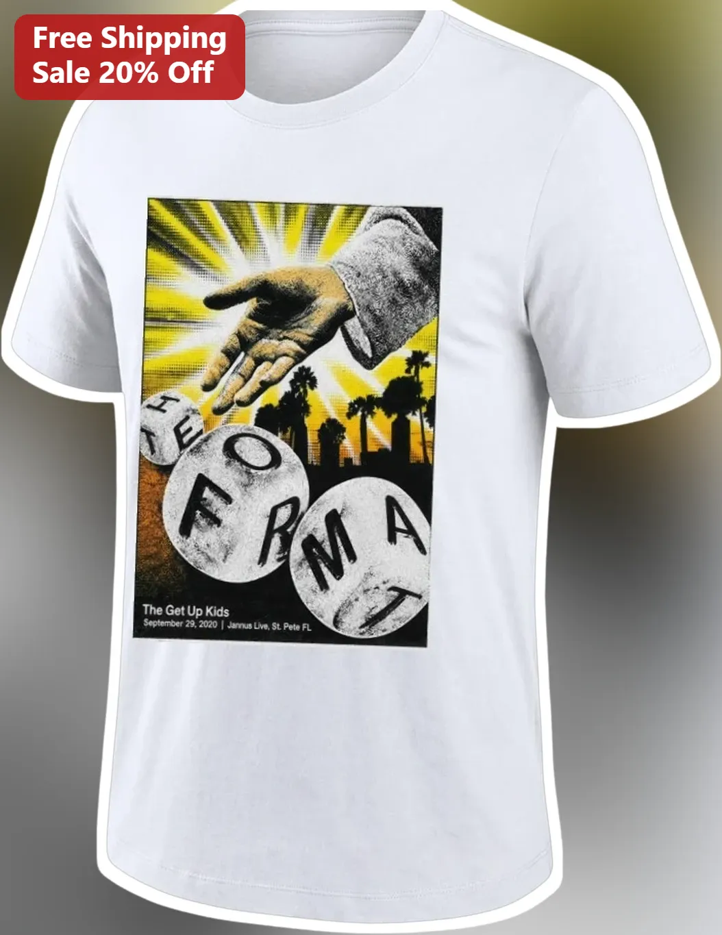 The Get Up Kids Janus Live St Pete Sept 29 2020 Concert Tour Graphic Tee