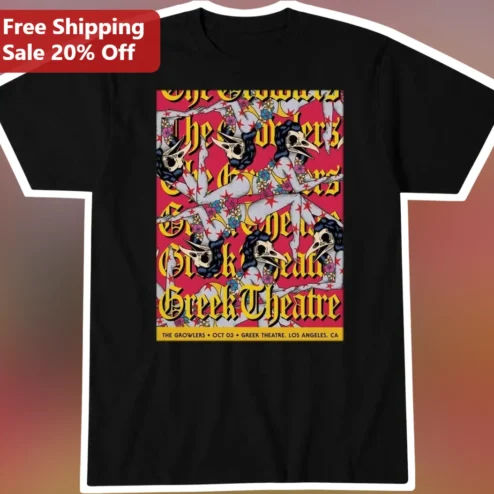 The Growlers Greek Theatre Tee Indie Rock Band Merch Psychedelic Vintage Style Shirt