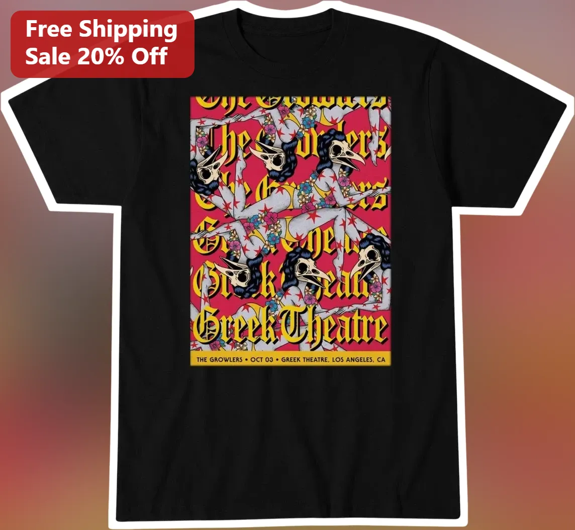 The Growlers Greek Theatre Tee Indie Rock Band Merch Psychedelic Vintage Style Shirt