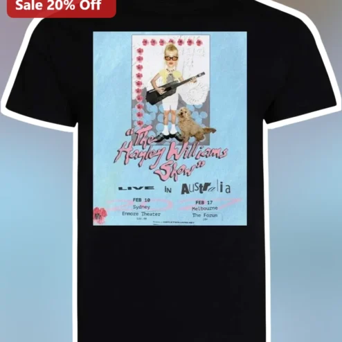 The Hayley Williams Show Live in Australia Retro Concert Graphic Tee for Paramore Fans