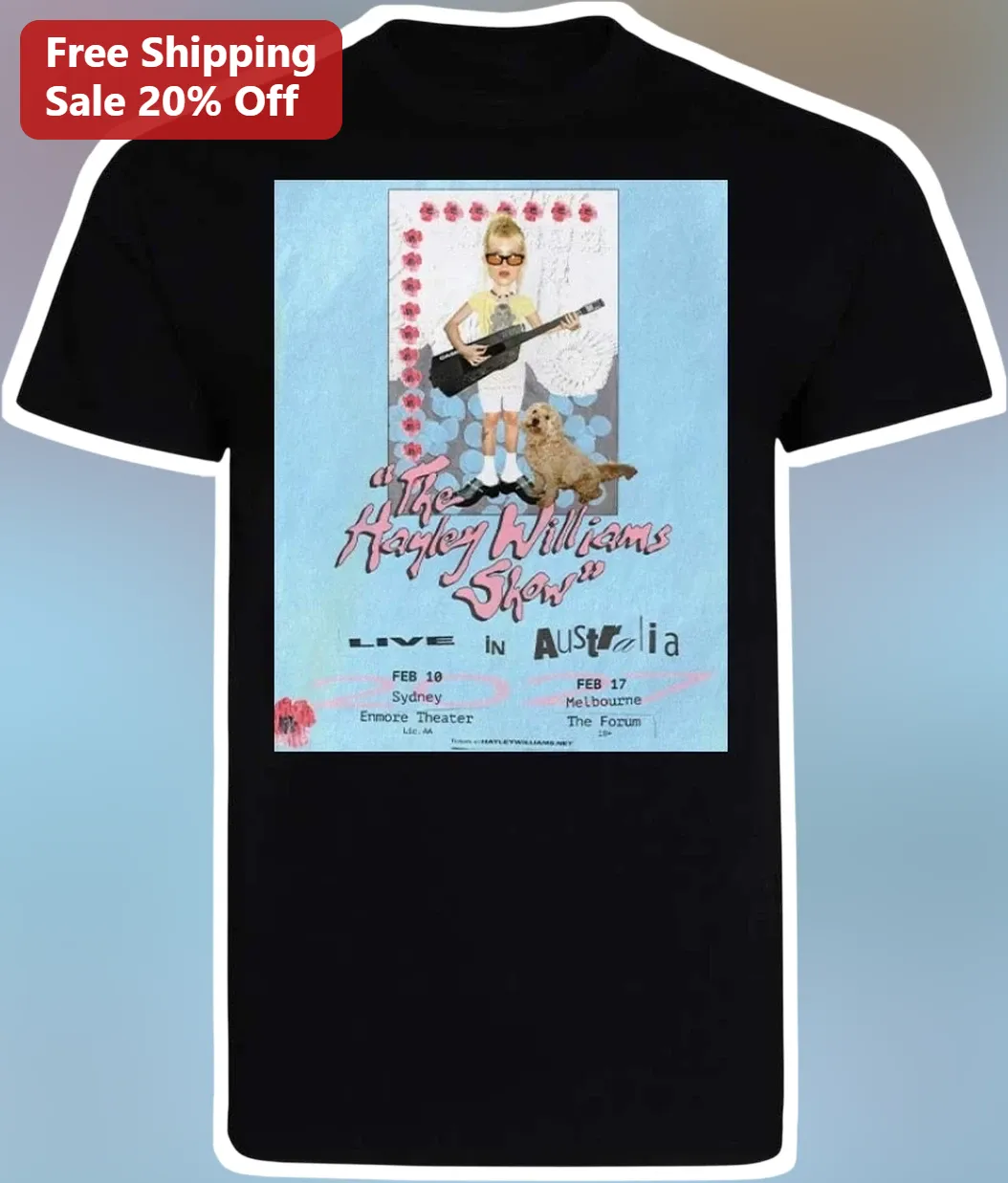 The Hayley Williams Show Live in Australia Retro Concert Graphic Tee for Paramore Fans