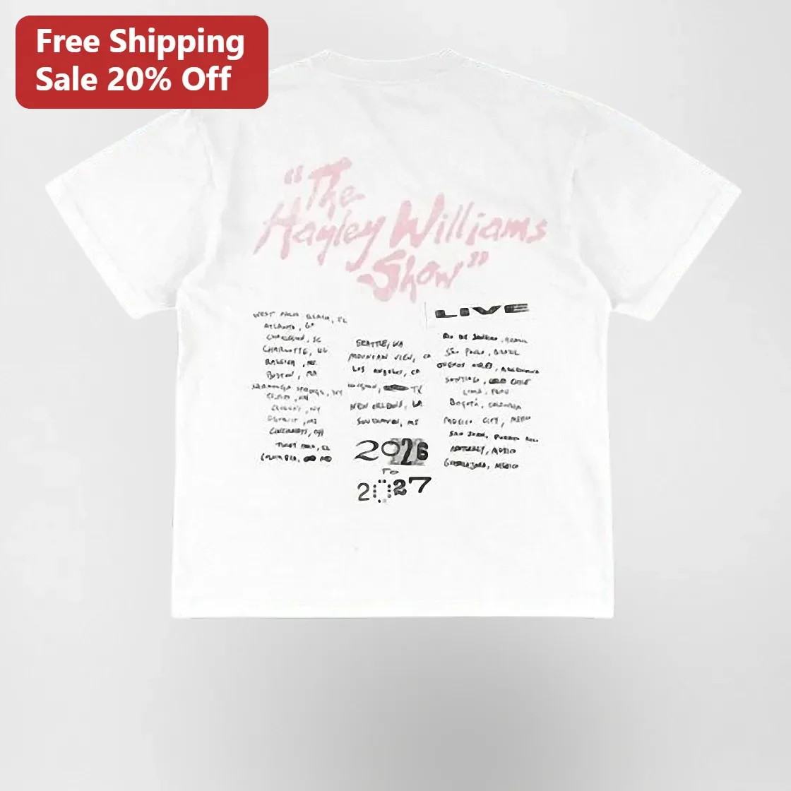 The Hayley Williams Show Tee Paramore Fan Vintage Bootleg Graphic Shirt