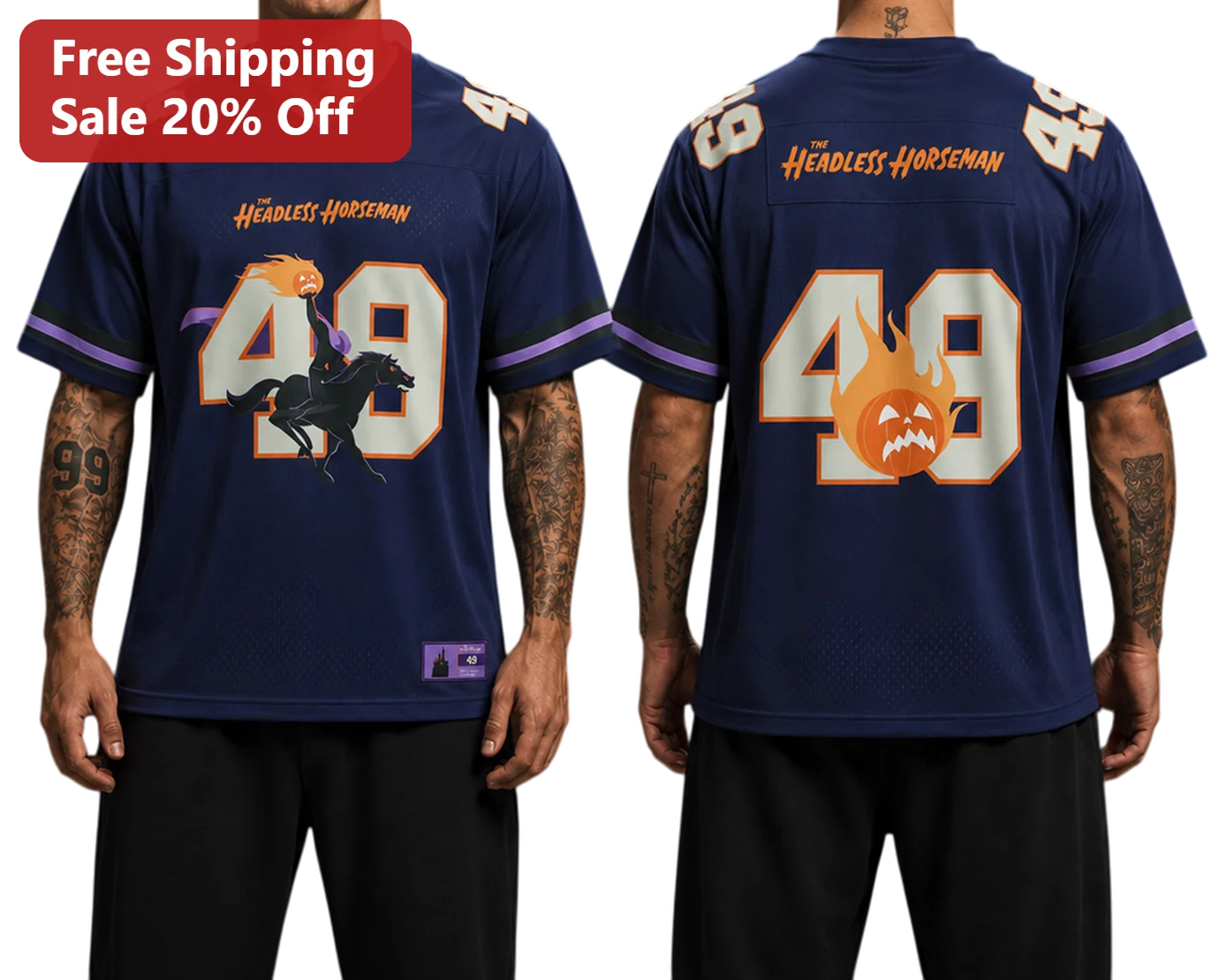 The Headless Horseman Jersey Halloween Sleepy Hollow Fan Gift for Men Adults
