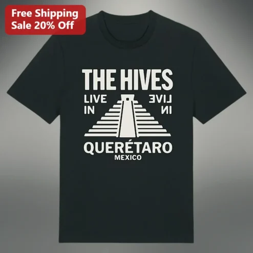 The Hives Live In Queretaro Mexico Graphic Tee Indie Rock Band Merch