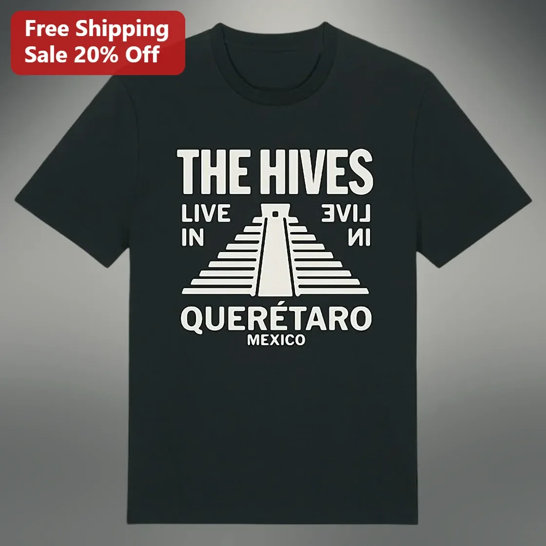 The Hives Live In Queretaro Mexico Graphic Tee Indie Rock Band Merch