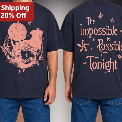 The Impossible is Possible Tonight Vintage Celestial Atlas Tee Retro Motivational Graphic Shirt