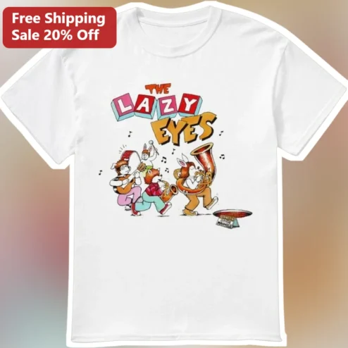 The Lazy Eyes Retro Cartoon Band Graphic Tee