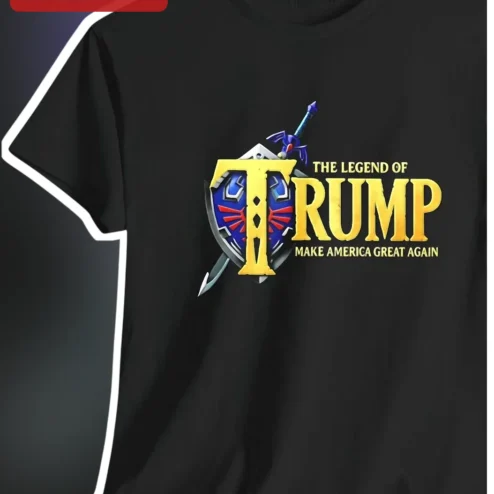 The Legend of Trump Make America Great Again Graphic Tee Donald Trump Zelda Parody Shirt