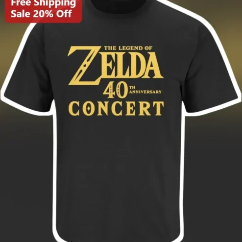 The Legend of Zelda 40th Anniversary Concert Tee Nintendo Gamer Gift Shirt