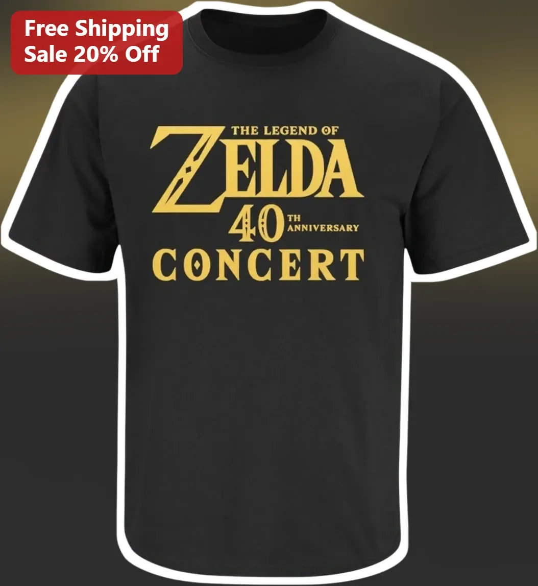 The Legend of Zelda 40th Anniversary Concert Tee Nintendo Gamer Gift Shirt