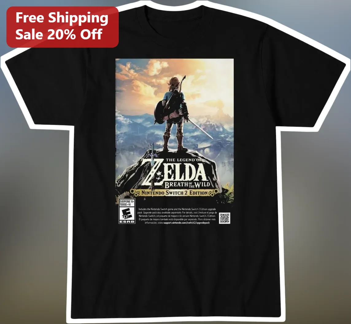 The Legend of Zelda Breath of the Wild Link Nintendo Switch 2 Edition Graphic Tee