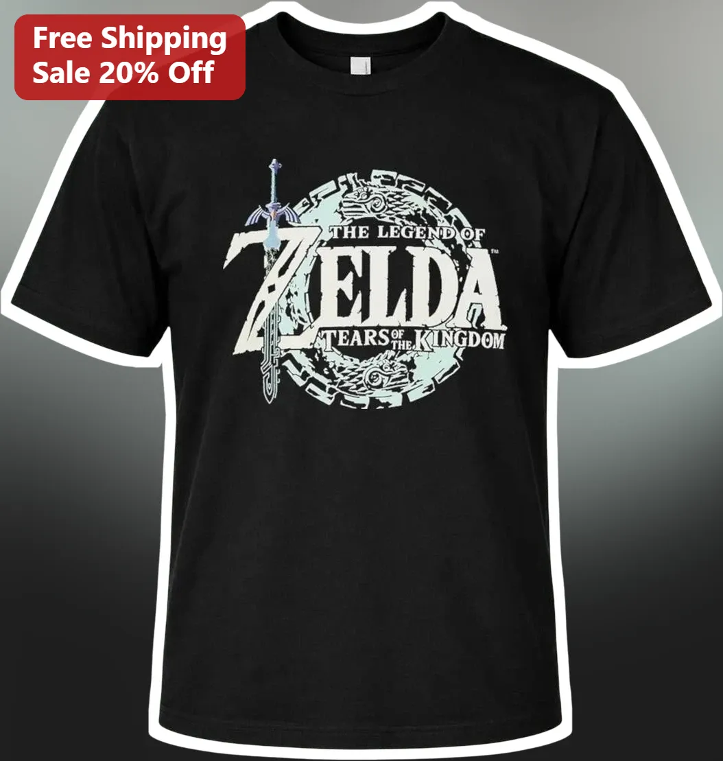 The Legend of Zelda Tears of the Kingdom Tee Vintage Master Sword Hyrule Crest Graphic Shirt for Gamers